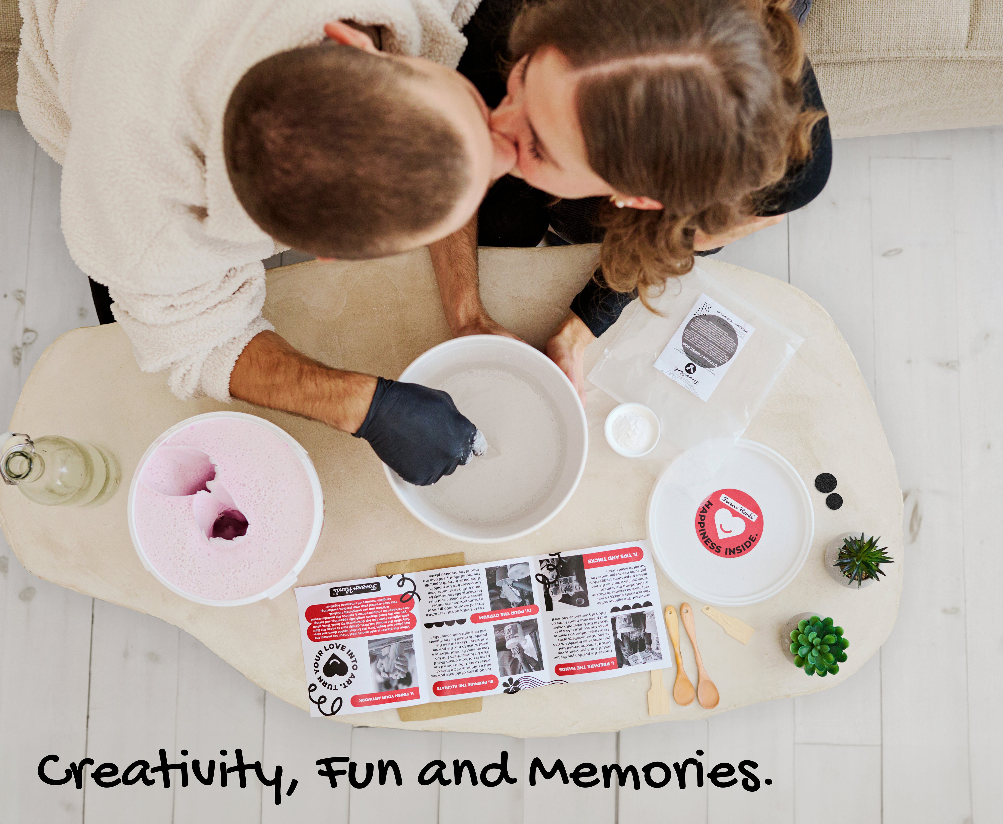 Create a sculpture together.